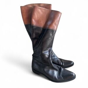 Mezlan by Meucci Two-Tone Leather Riding Boots | Made in Italy | Size 8